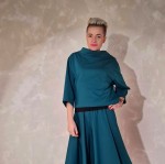 Bluza pudełeczko butelkowa zieleń 