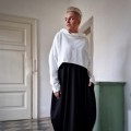 Bluza z kapturem dresówka ecru