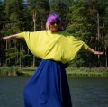 Bluzka rękaw nietoperz limonka – zdjęcie 4
