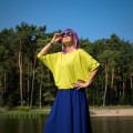 Bluzka rękaw nietoperz limonka – zdjęcie 3
