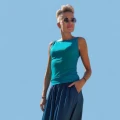 Ryba_top_na_lato_krótkie_ramiączka_wiskoza_dzianina_dopasowany_codzienny_wygodny_jasny turkus.webp