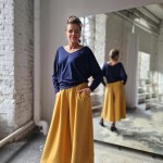 Kuloty spódnico spodnie-bananowy żółty