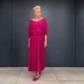 Spódnica na bazie koła z kieszeniami fuksja – zdjęcie 8