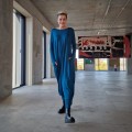 Kombinezon śpiochowy długi rękaw ciemny turkus/morski – zdjęcie 3