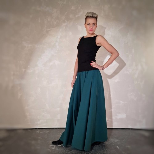 Ryba_spodnie_spodnica_koło_eleganckie_wyjątkowe_nietuzinkowe_zieleń butelkowa_1.jpg